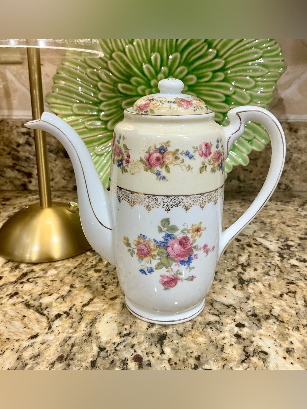 Vintage Gold Castle “Hostess” Mini Porcelain Coffee Pot